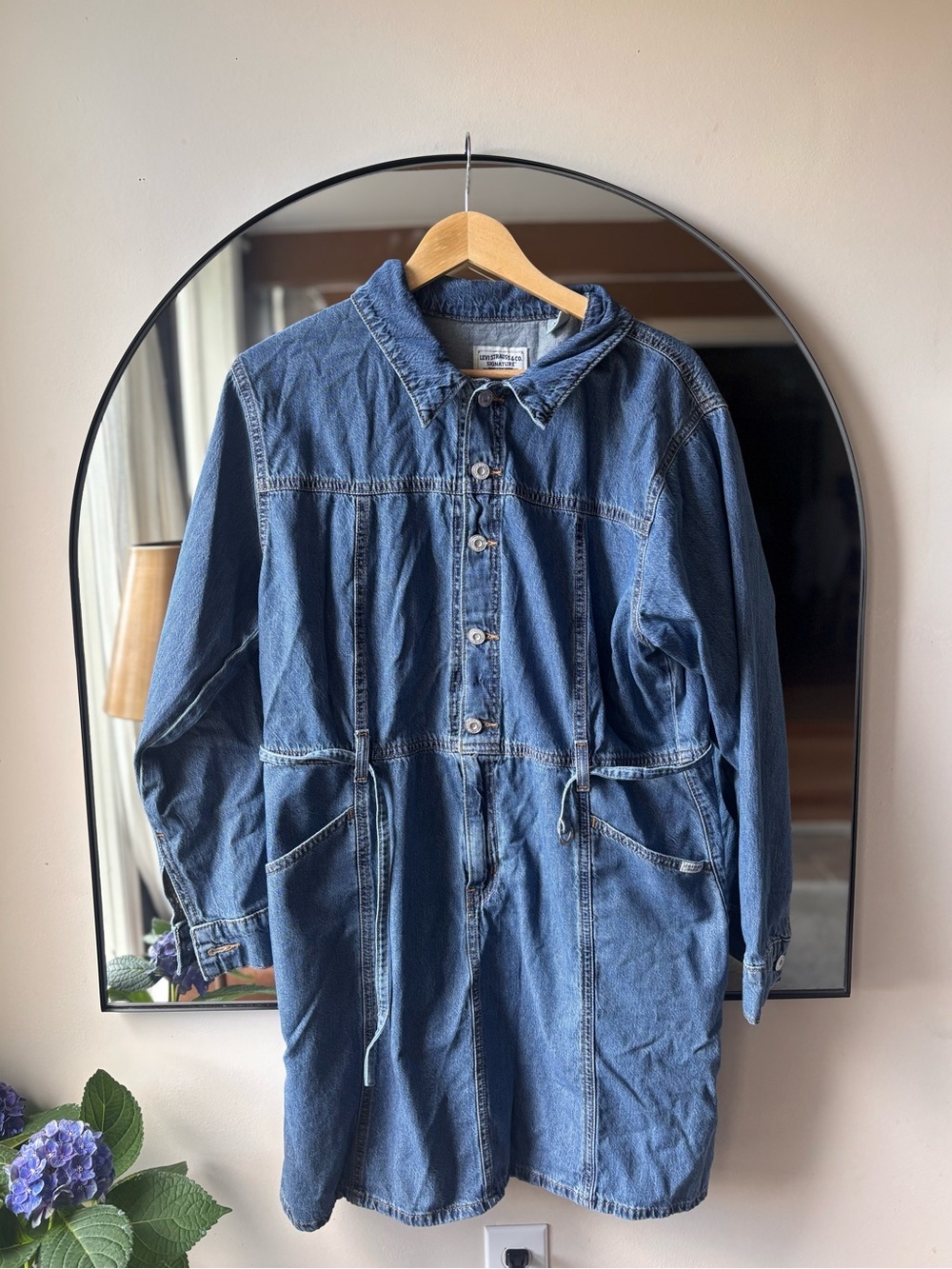 LEVI’s | vintage denim longsleeve dress | size xl - Picture 2 of 5